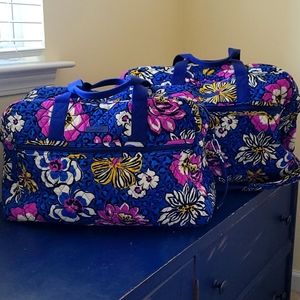 Vera Bradley medium traveler and compact traveler with cosmetic bags!